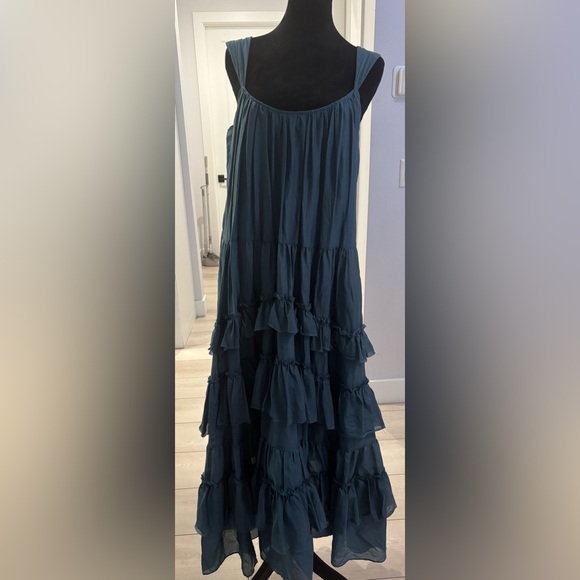 CINQ À SEPT..Kandra Tiered Skirt Maxi Dress In Midnight Rain - Picture 4 of 8
